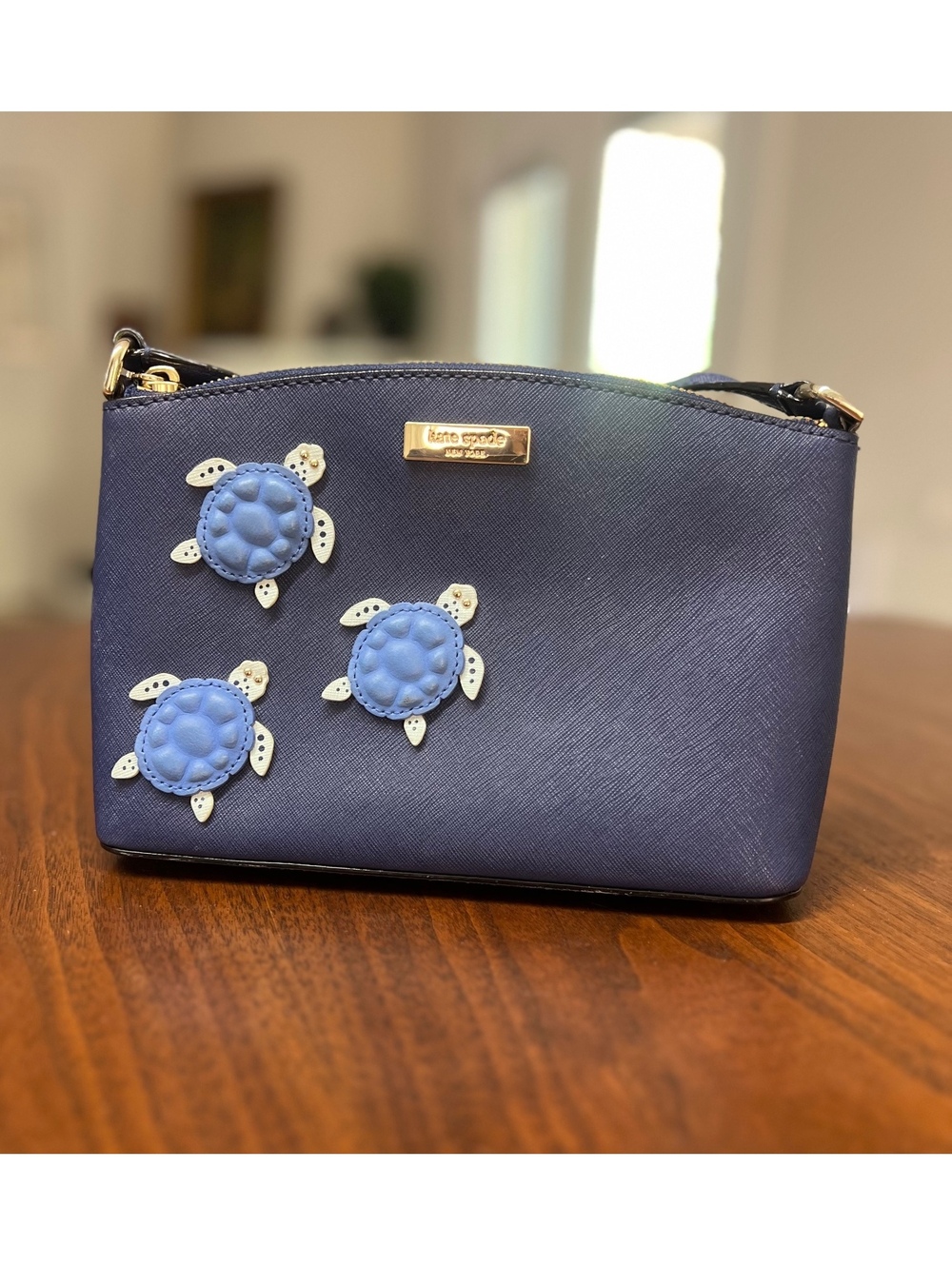 Kate Spade Millie Under The Sea Turtle Crossbody Bag Blue